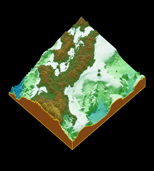 ��i�I�̎R�A���� 3�����C����Ր}